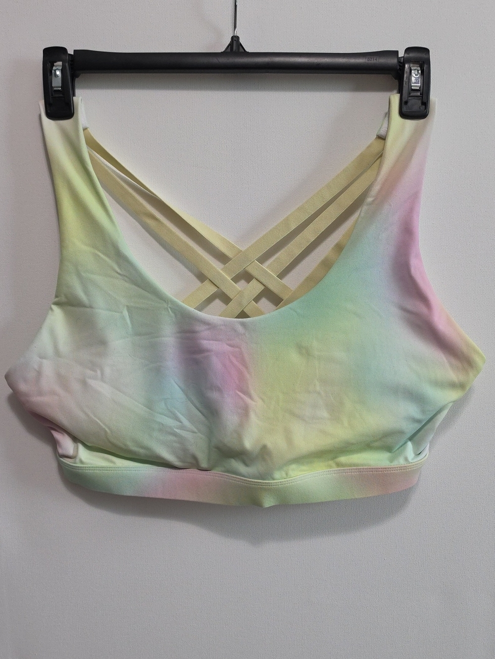 Fabletics Pastel Tie-Dye Strappy Sports Bra